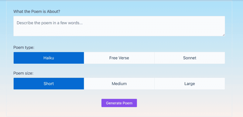 PoemGenerator screenshot 1