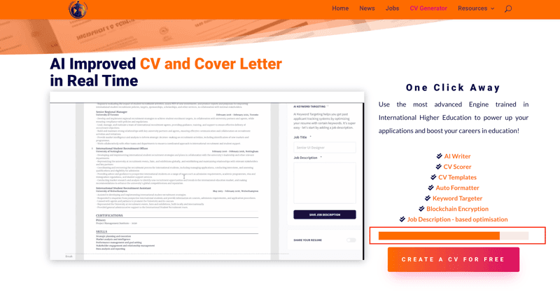 Uniglobal CV and Cover Letter Generator  screenshot 1