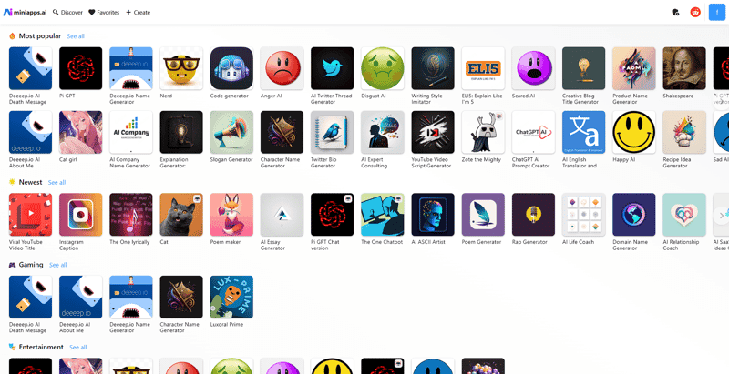 Miniapps.ai screenshot 1