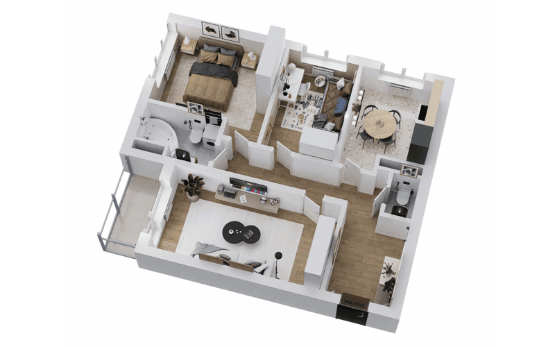 2D, 3D AI generator Getfloorplan screenshot 1