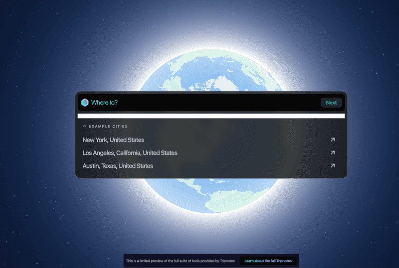 TripNotes screenshot 1