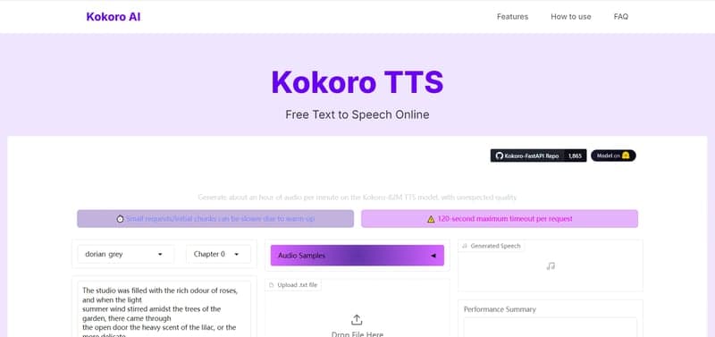 Kokoro TTS screenshot 1