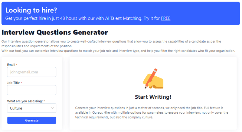 Interview Question Generator screenshot 1