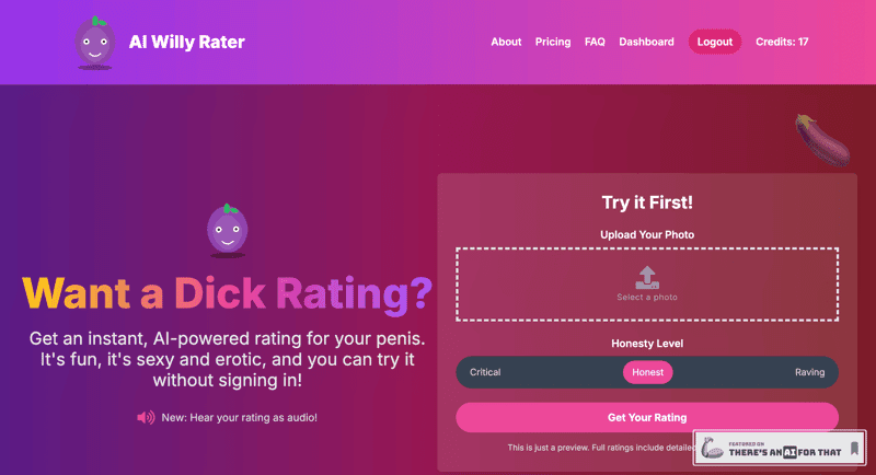 AIWillyRater screenshot 1