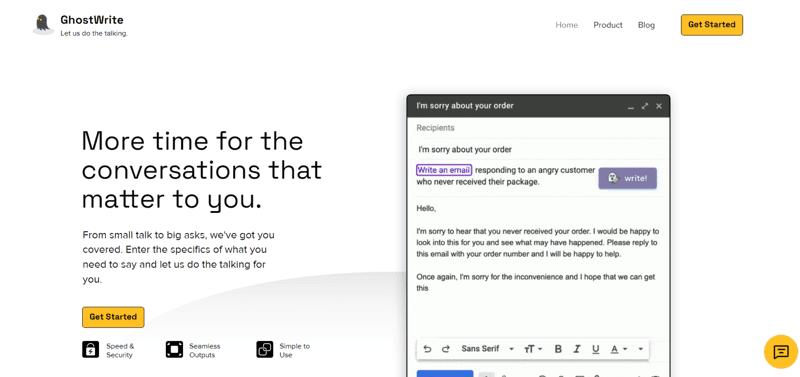 ghostwrite ai screenshot 1