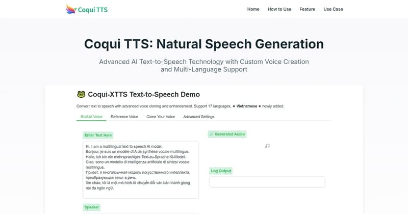 Coqui TTS screenshot 1