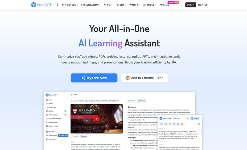 NoteGPT screenshot 1