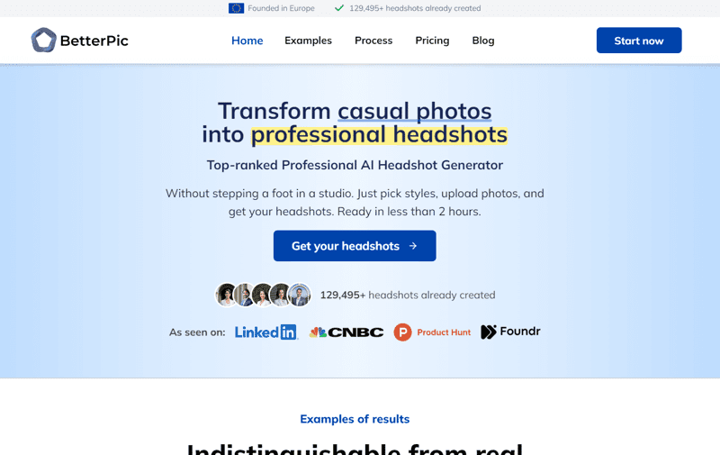 BetterPic | AI Headshots screenshot 1