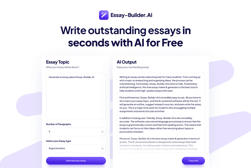 Essay-Builder.AI screenshot 1