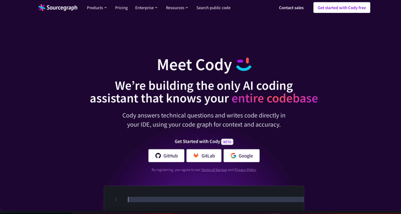 Sourcegraph Cody screenshot 1