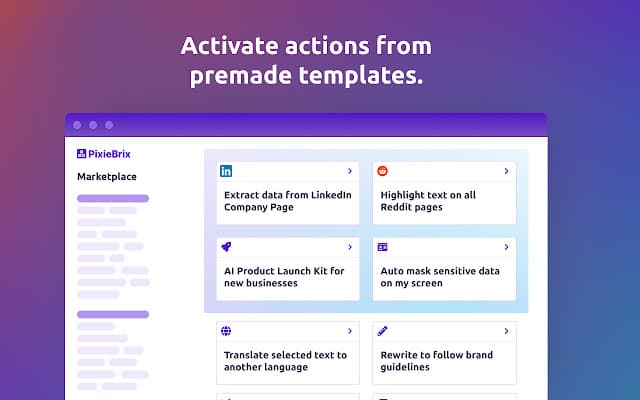 PixieBrix screenshot 1