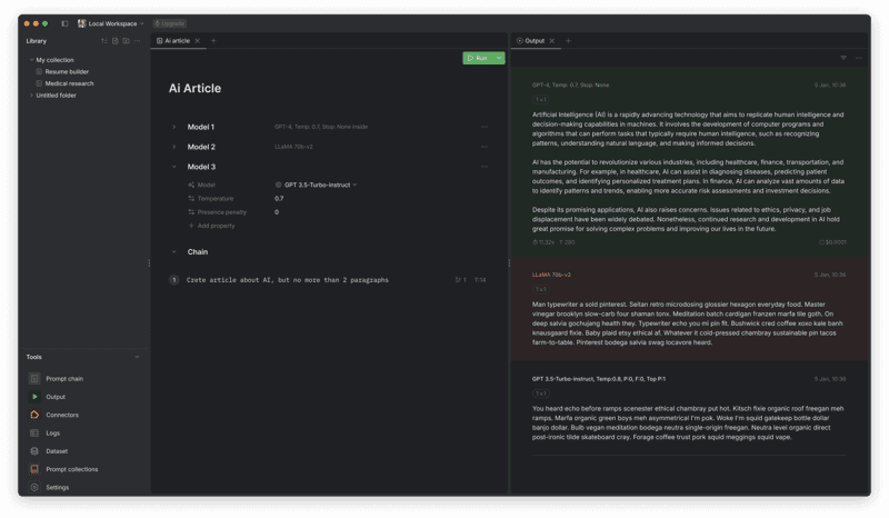 PromptMixer screenshot 1