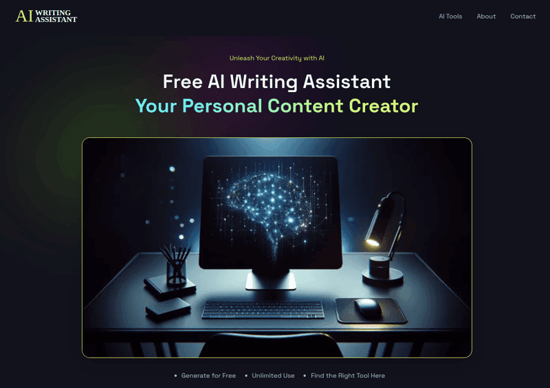 Free AI Writing Assistant screenshot 1
